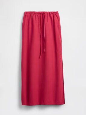 Gap Linen-Blend Maxi Skirt | Red | NWT | XXL